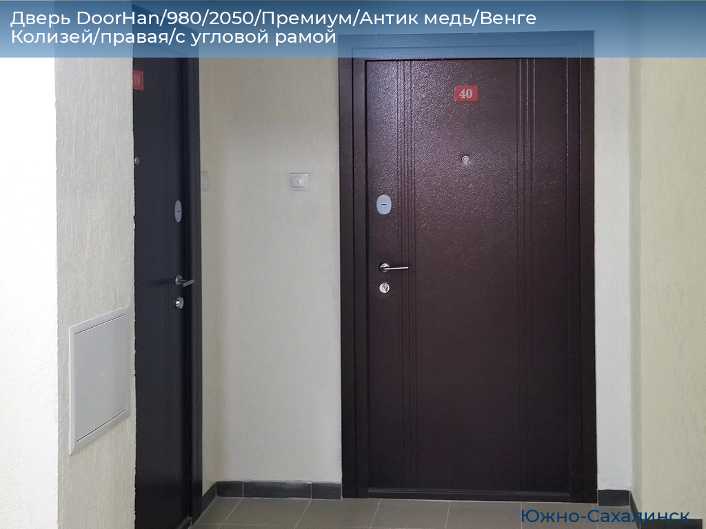 Дверь DoorHan/980/2050/Премиум/Антик медь/Венге Колизей/правая/с угловой рамой, yuzhno-sahalinsk.doorhan.ru